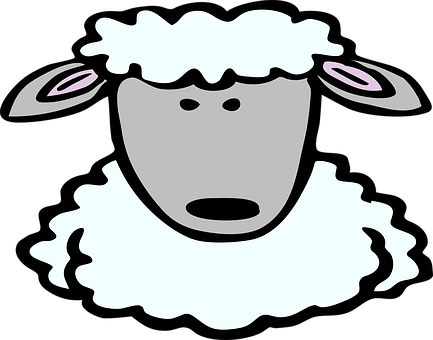 Stylized Sheep Graphic