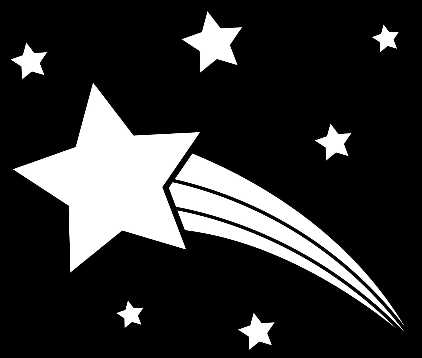 Stylized Shooting Star Graphic