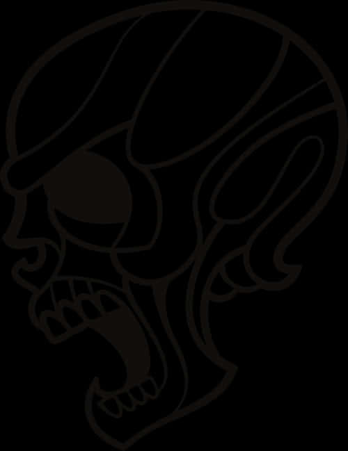 Stylized Skull Graphic