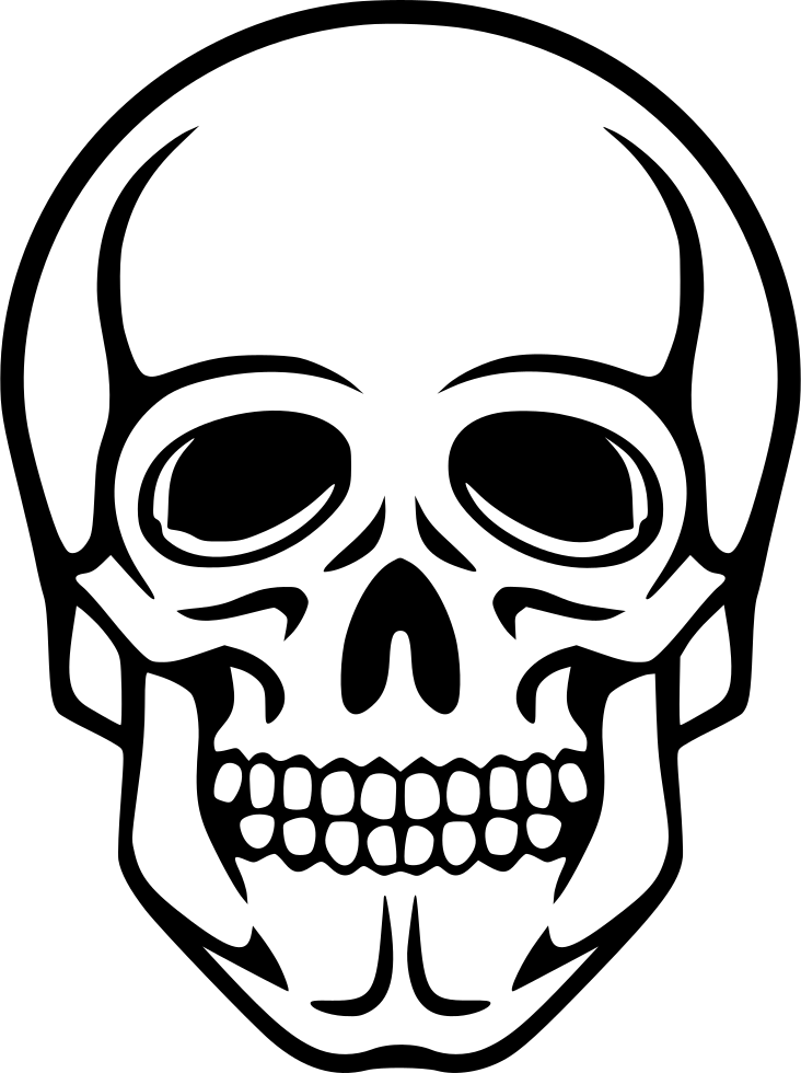 Stylized Skull Line Art