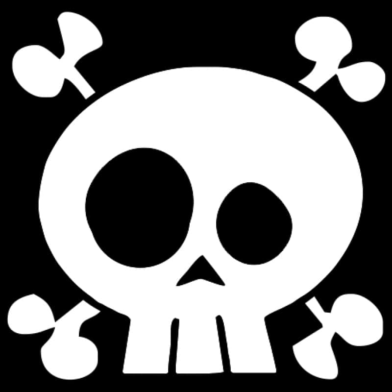 Stylized Skulland Crossbones Graphic