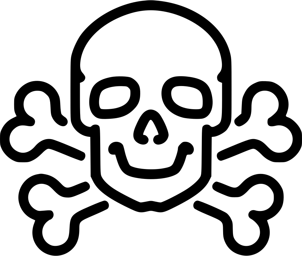 Stylized Skulland Crossbones Outline