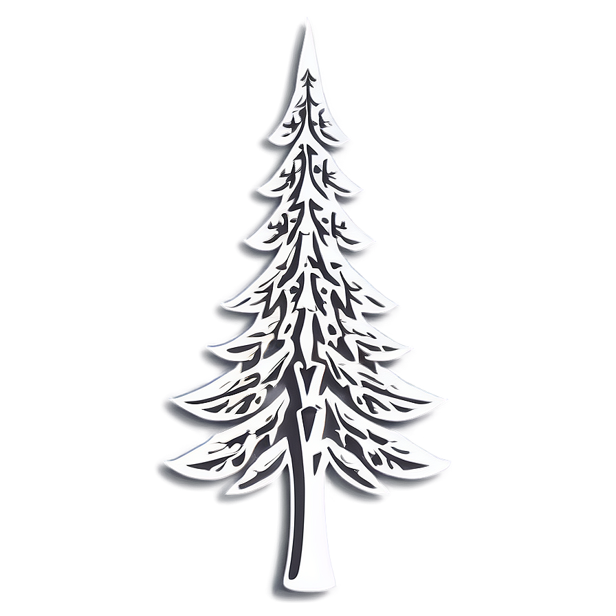 Stylized Spruce Tree Emblem Png Ujv11