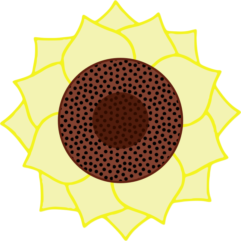 Stylized Sunflower Graphic