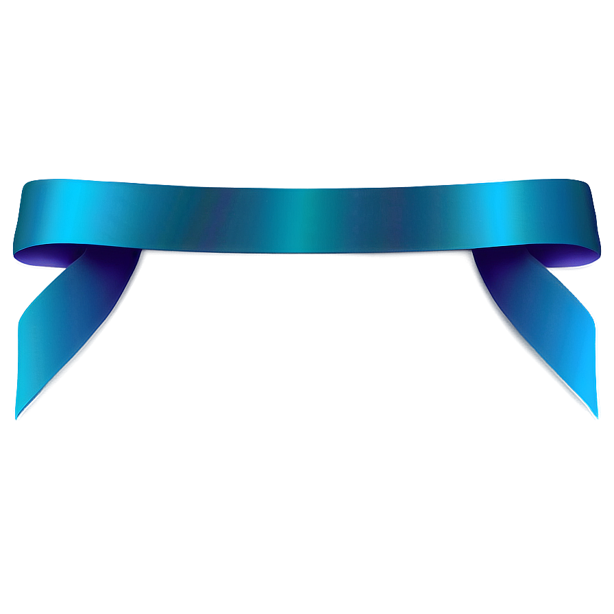 Stylized Teal Ribbon Logo Png Scn