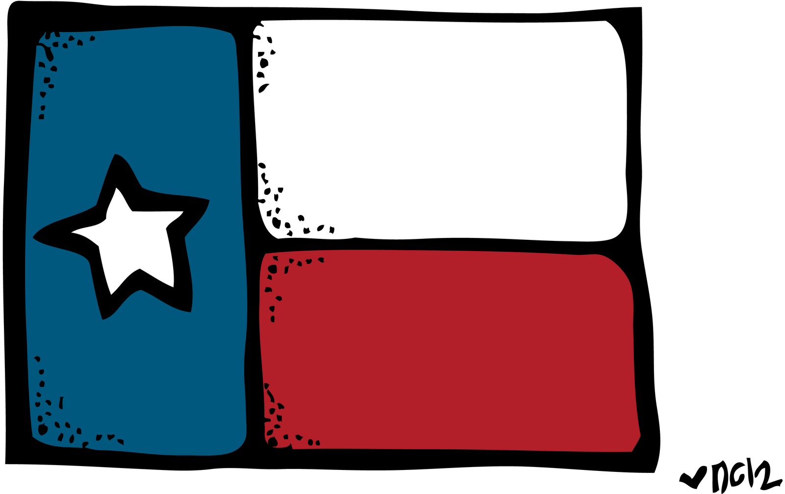 Stylized Texas Flag Illustration