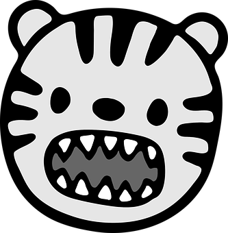 Stylized Tiger Face Graphic