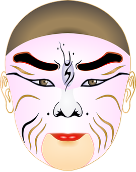 Stylized Traditional Theatrical Mask