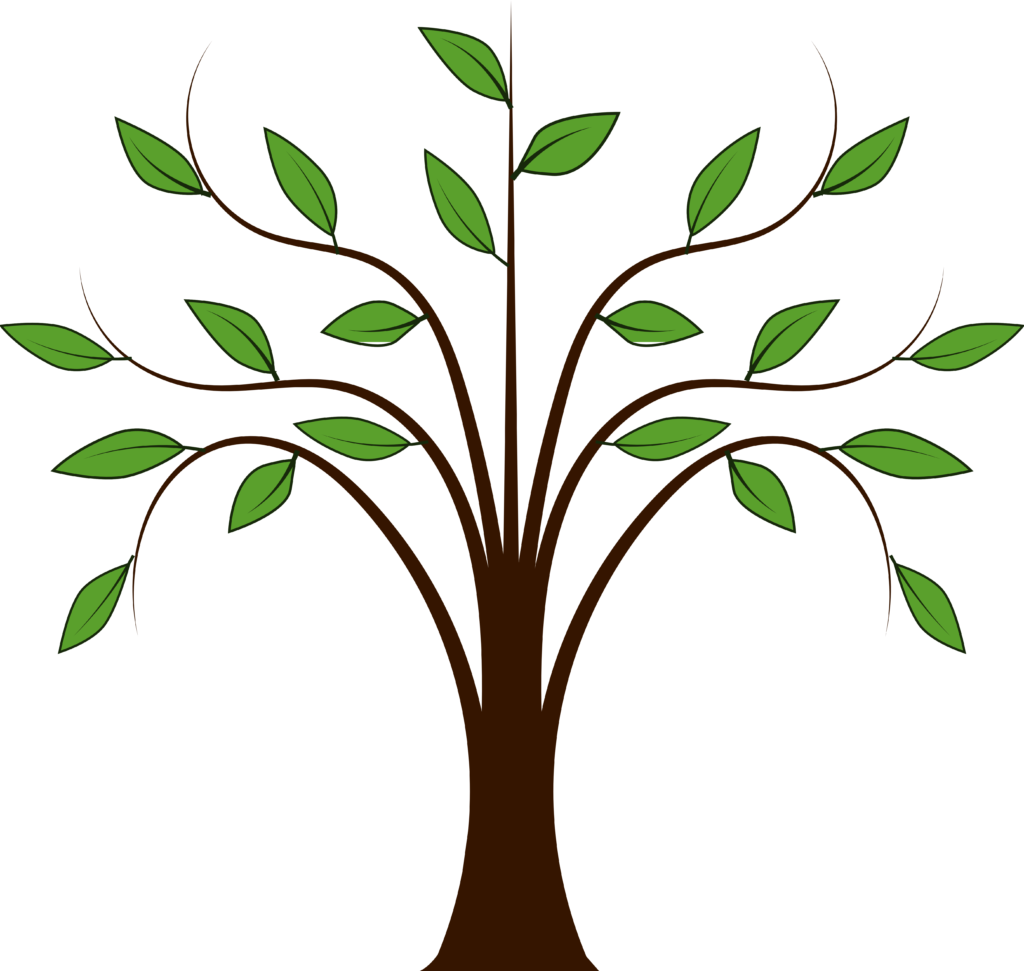 Stylized Tree Branchesand Leaves