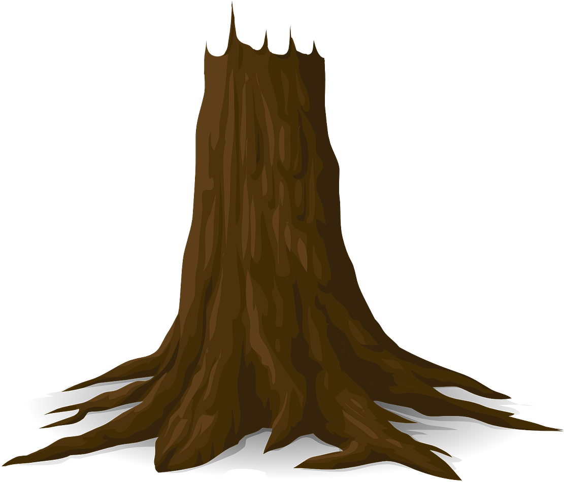 Stylized Tree Trunk Illustration