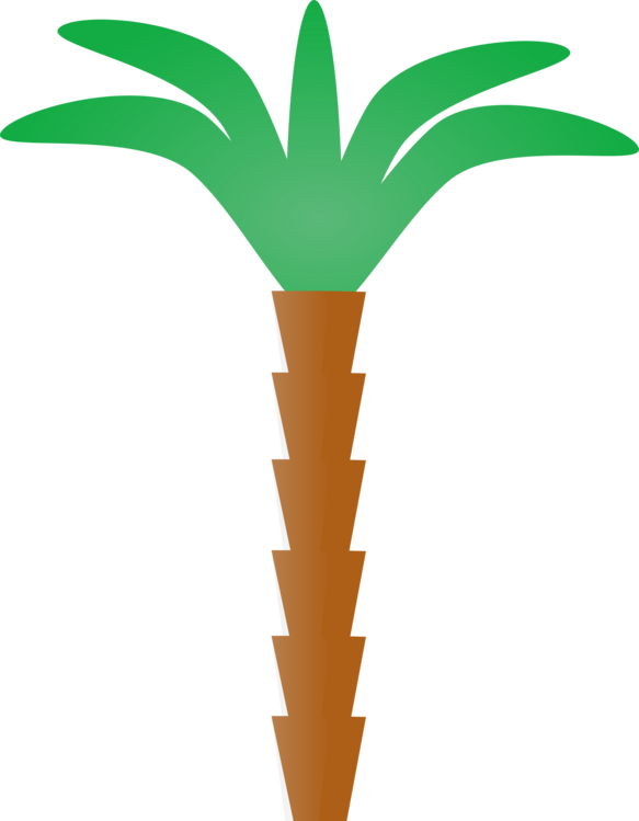 Stylized Tropical Palm Tree