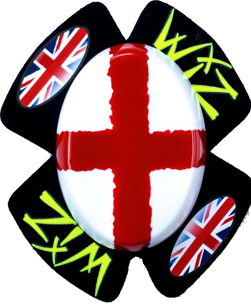 Stylized U K Flag Button Design