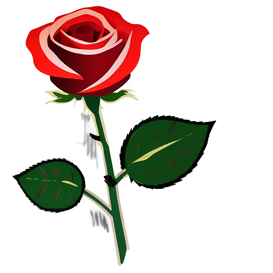 Stylized Vector Rose Icon Png 06292024