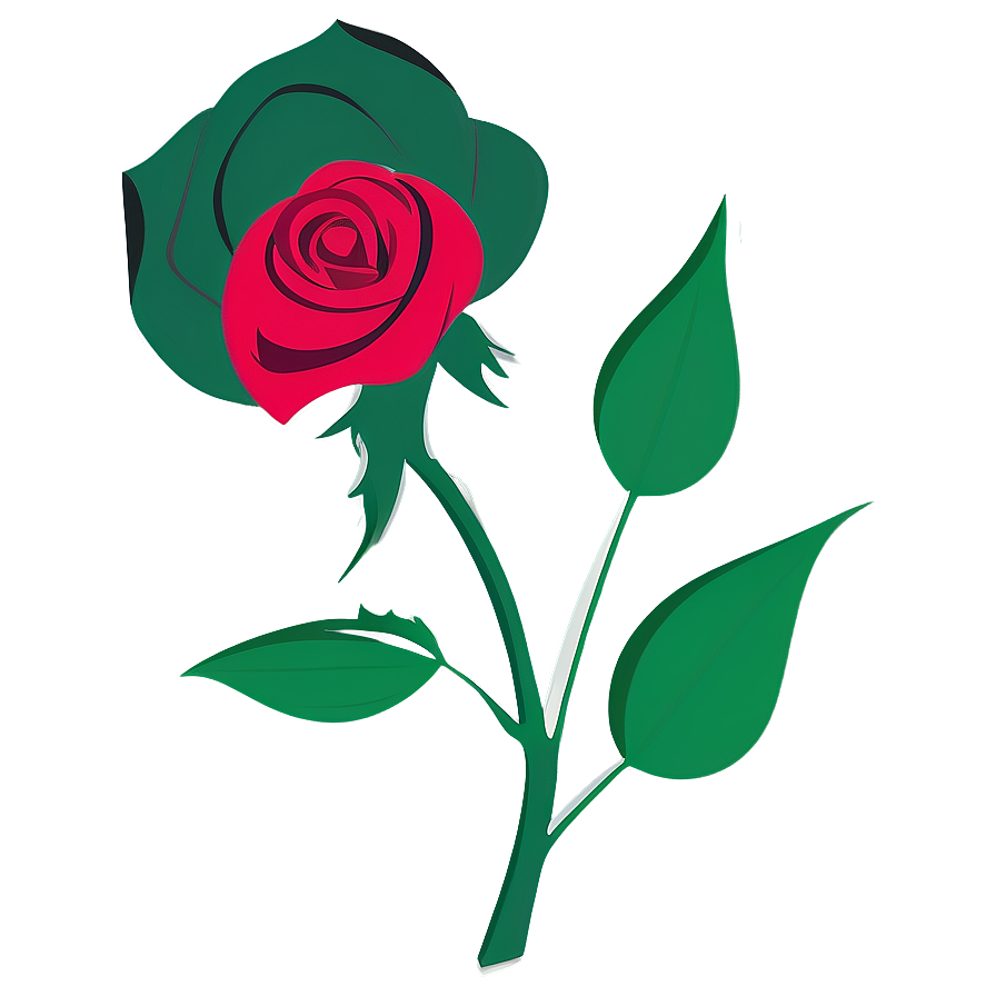 Stylized Vector Rose Icon Png 96