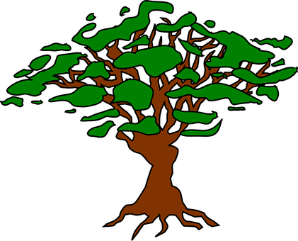 Stylized Vector Tree Illustration