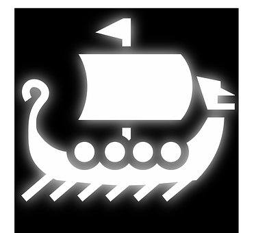 Stylized Viking Ship Icon