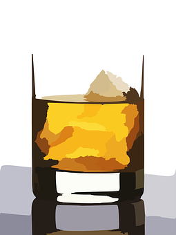 Stylized Whiskey Glass Artwork