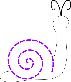 Stylized White Snail Graphic