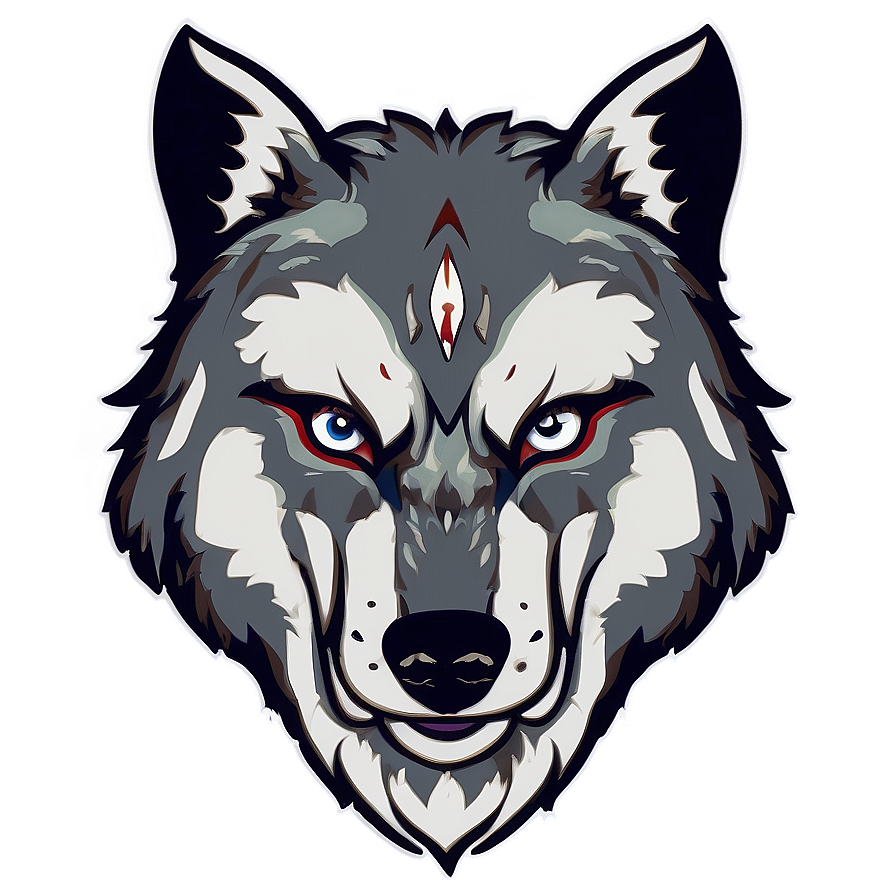 Stylized Wolf Face Logo Png 93