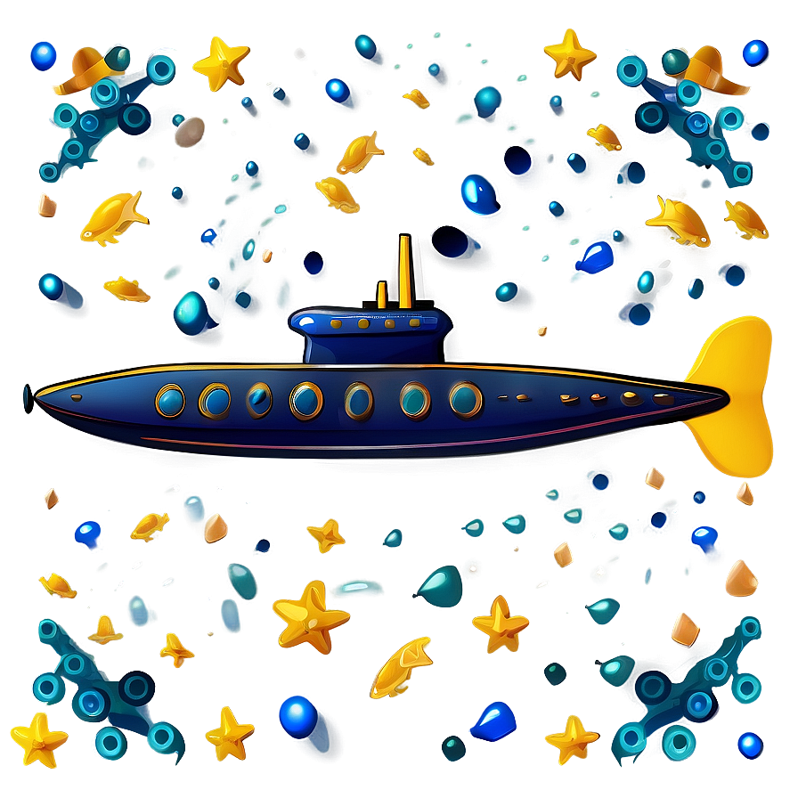 Submarine Underwater Scene Png Xsd12