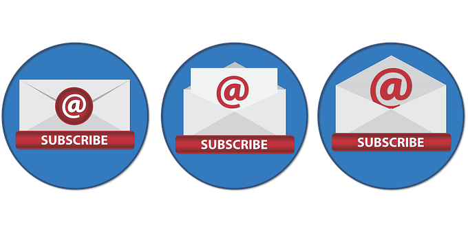 Subscribe Email Icons Set