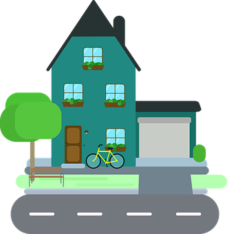 Suburban_ House_ Vector_ Illustration