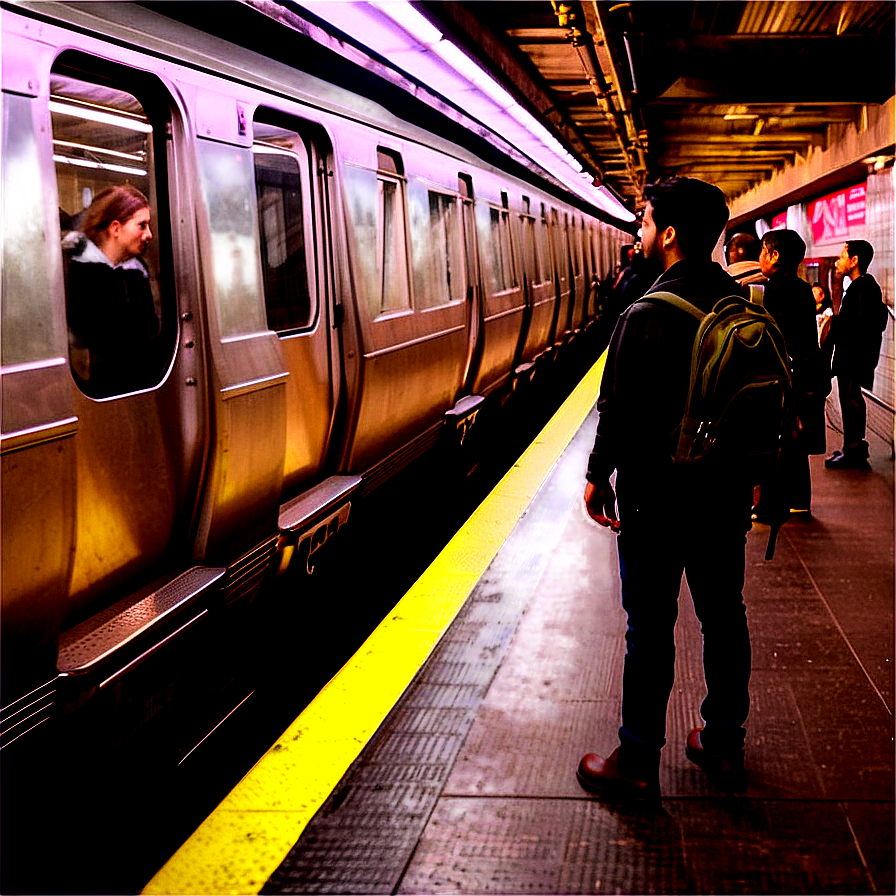 Subway Platform Crowd Png 90