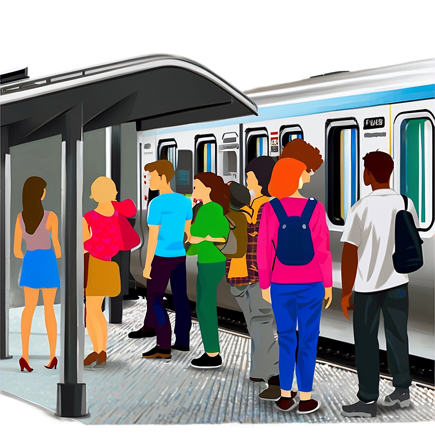 Subway Platform Crowd Png Rnp37