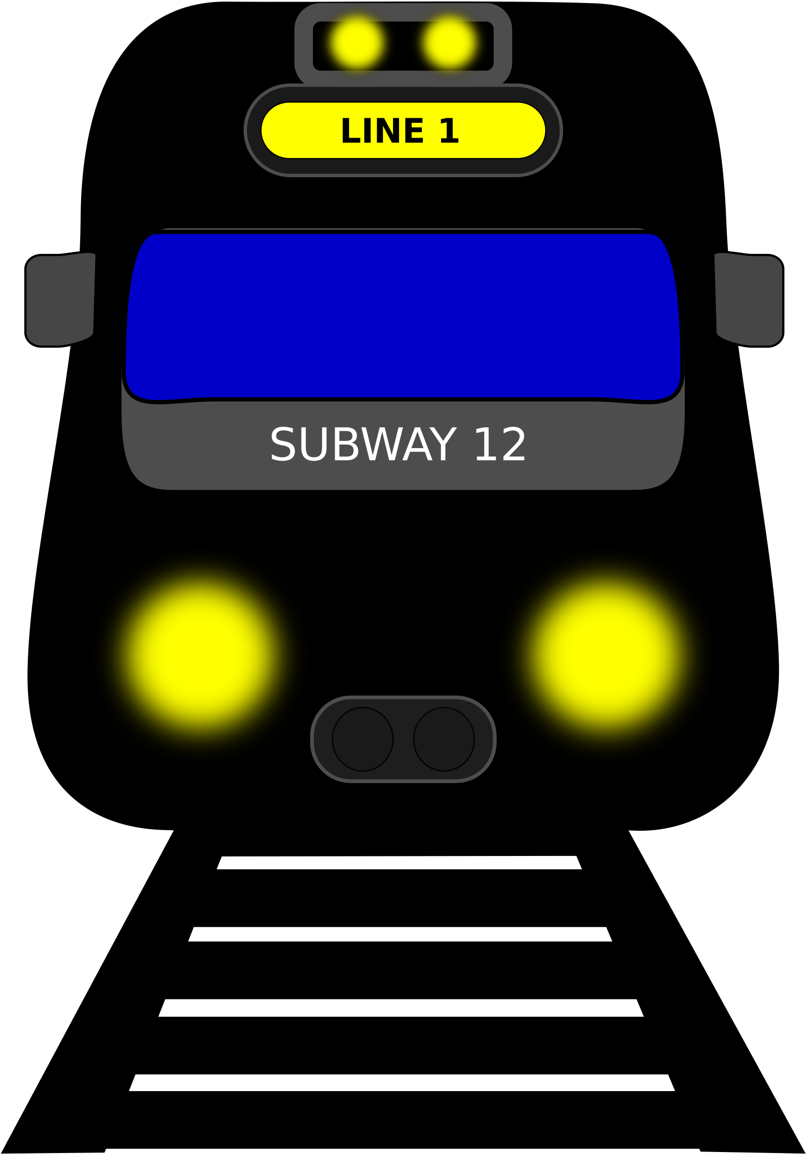 Subway Train Cartoon Front View