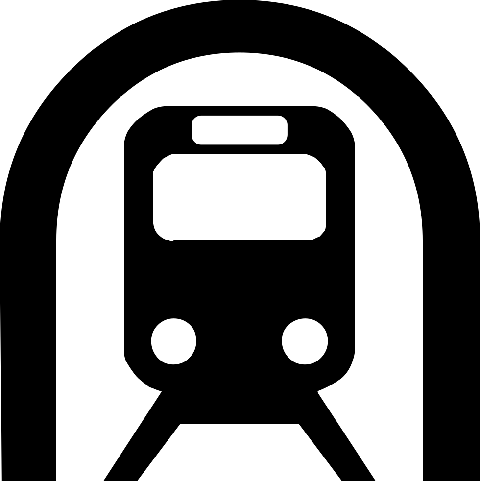 Subway Train Icon Silhouette