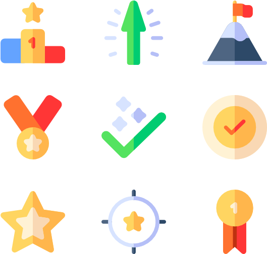 Success Achievement Icons Set