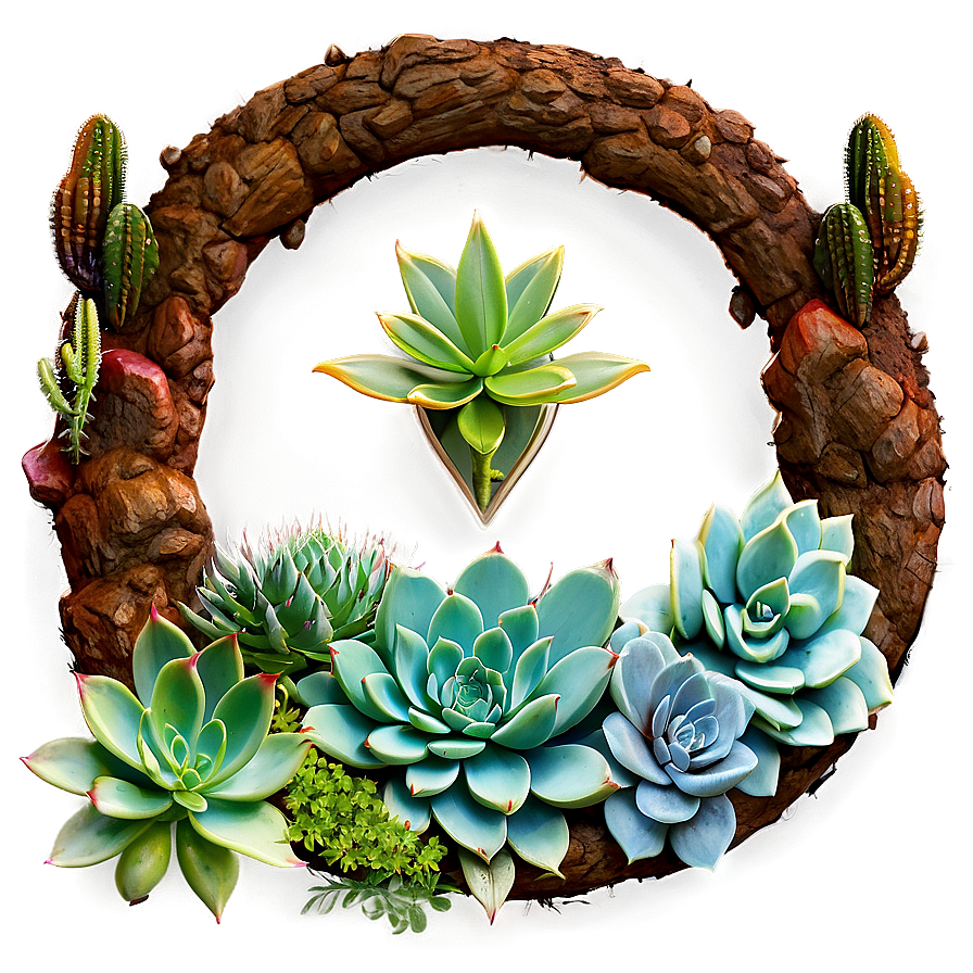 Succulent Garden Wreath Png Sxr