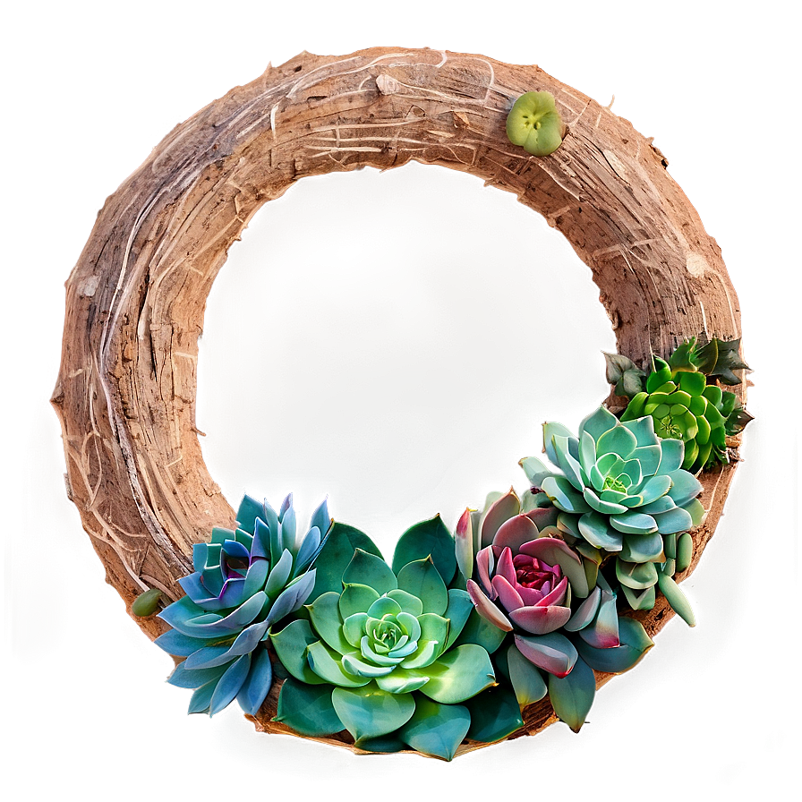 Succulent Wreath Png 05242024