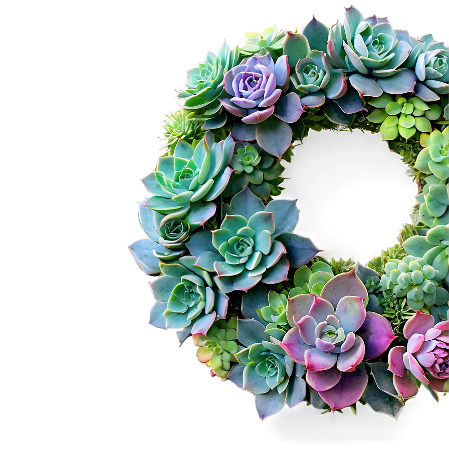 Succulent Wreath Png 24