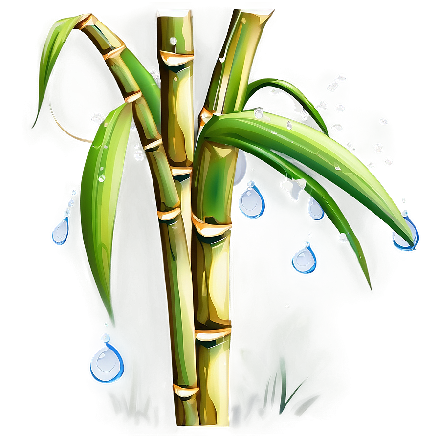 Sugarcane With Dew Drops Png 06262024