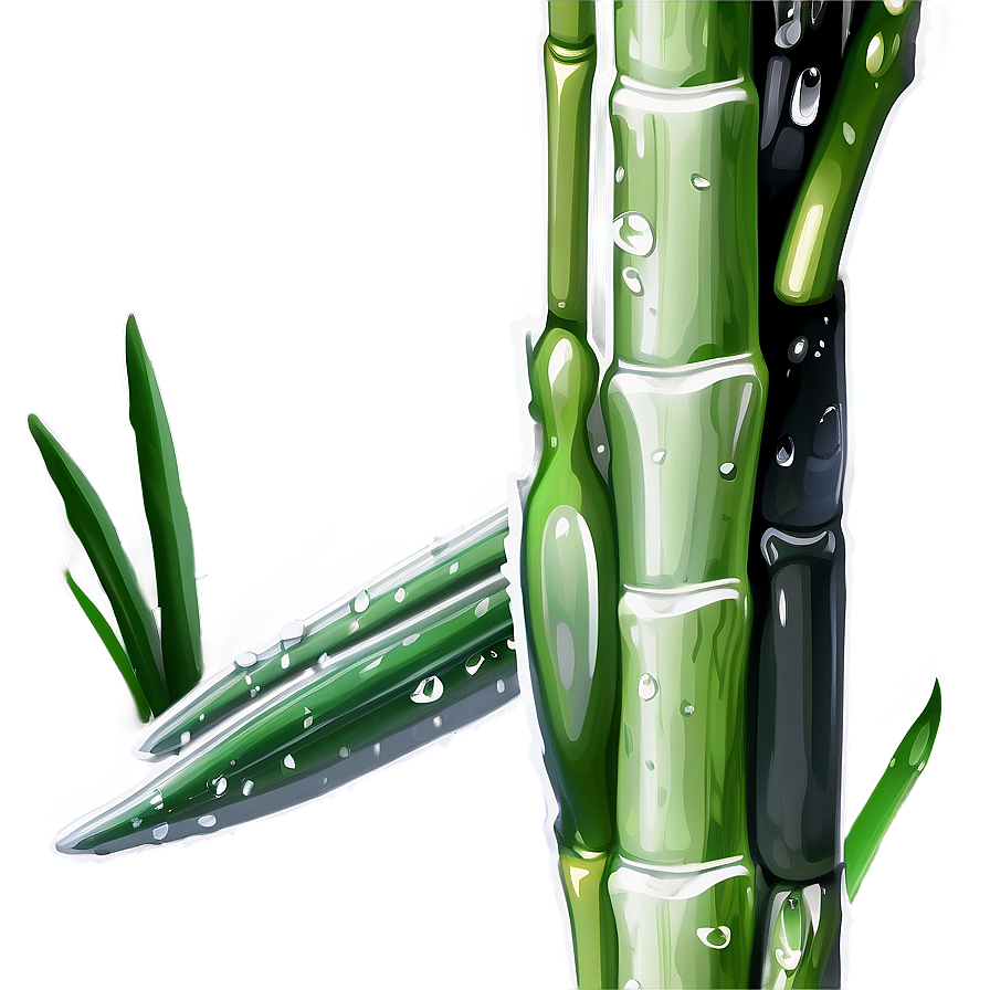 Sugarcane With Dew Drops Png Kif