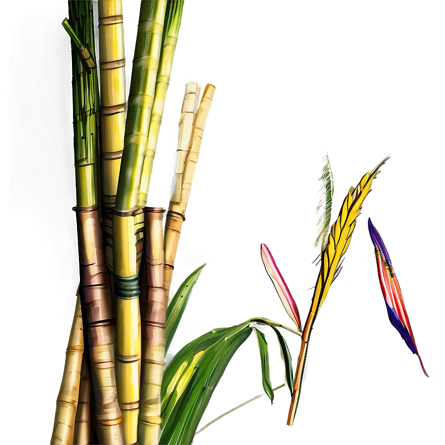 Sugarcanes In Sunny Field Png Ydp93