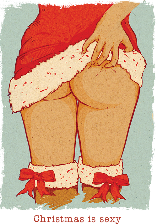 Sultry Santa Themed Artwork