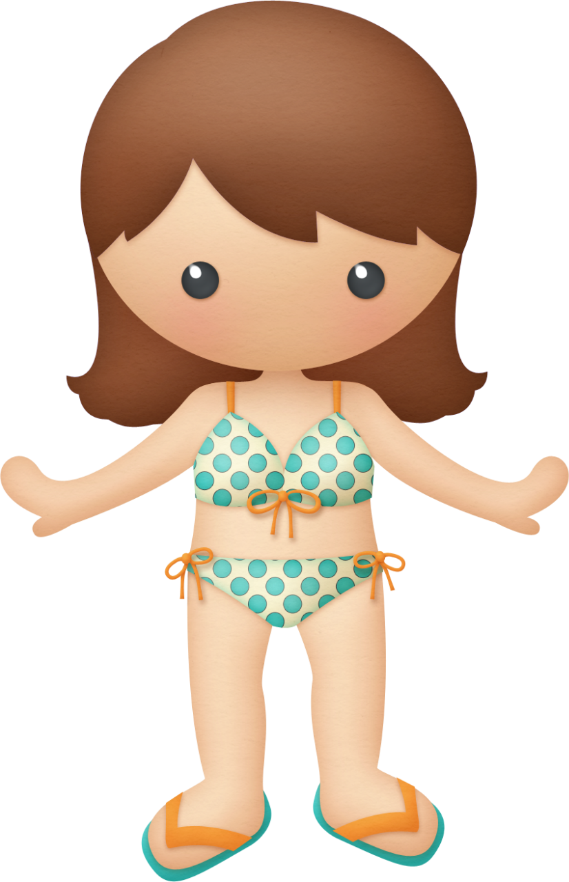 Summer Beach Doll Clipart