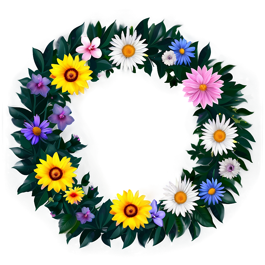 Summer Flower Circle Png Gid