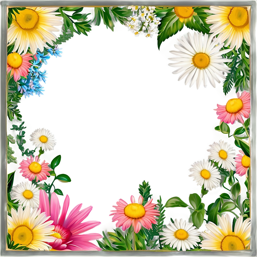 Summer Flower Frame Png 05252024