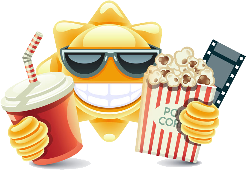 Summer Movie Night Sun Clipart