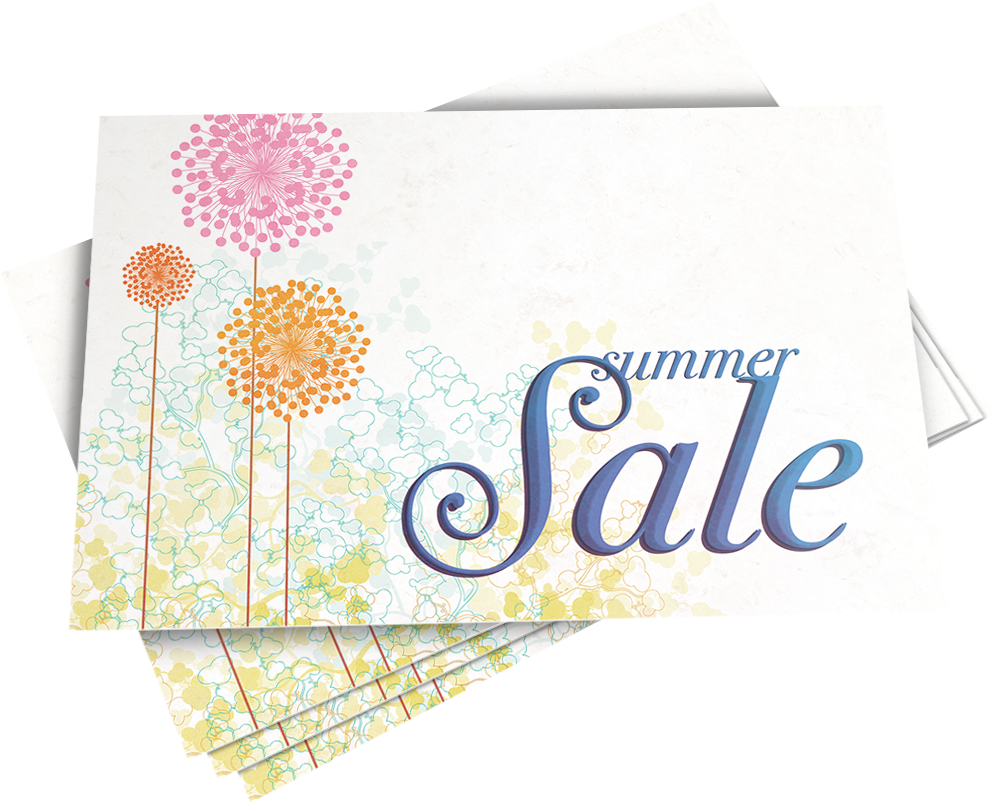 Summer Sale Floral Postcard Design