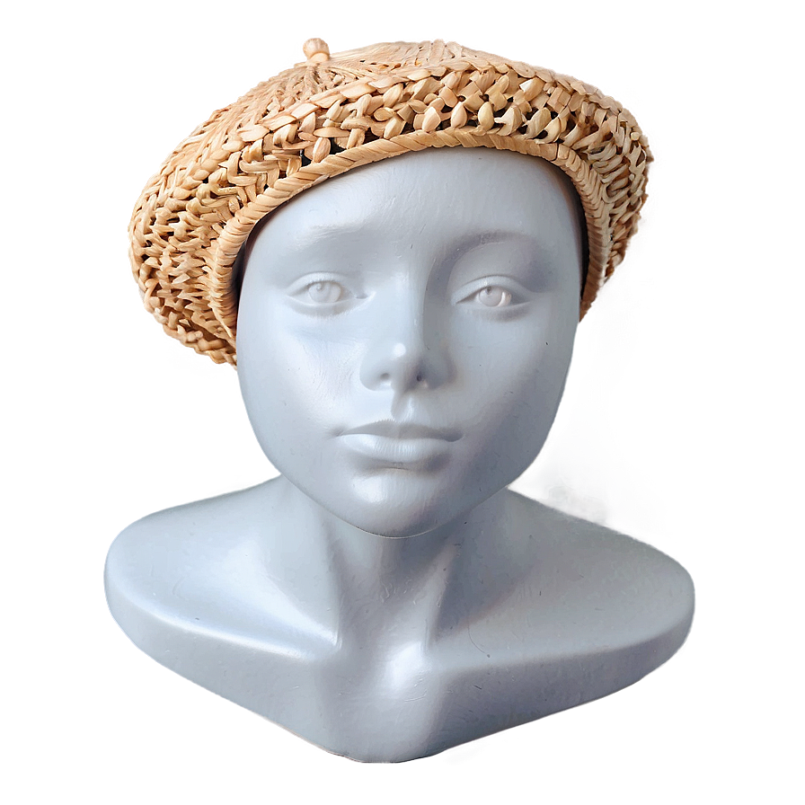 Summer Straw Beret Png Bmr77