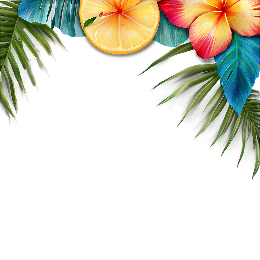 Summer Tropical Border Png 43