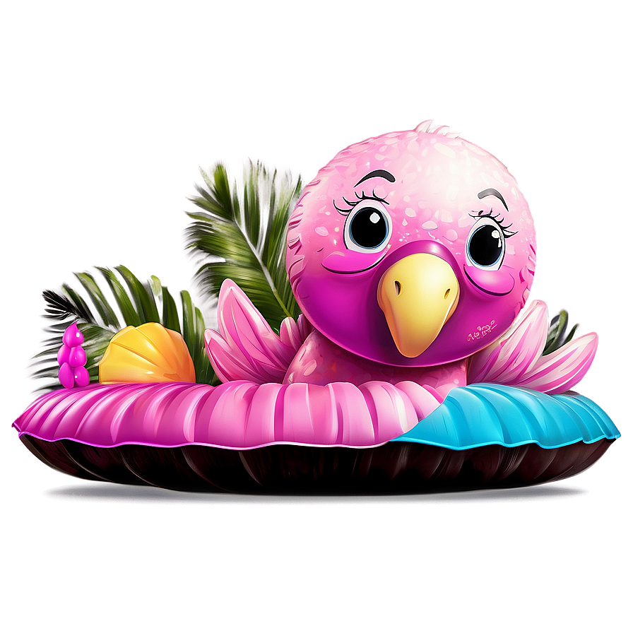 Summer Vibes Flamingo Float Png 13