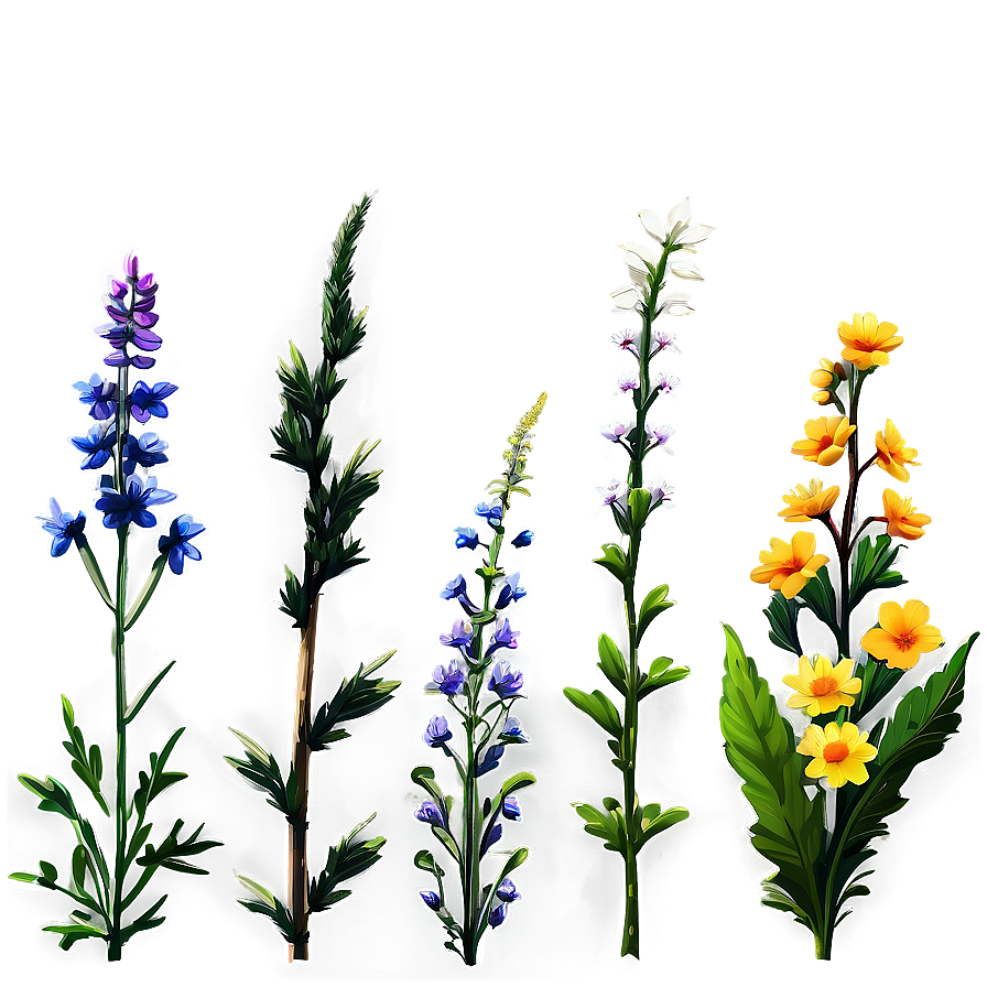 Summer Wildflowers Field Png 95