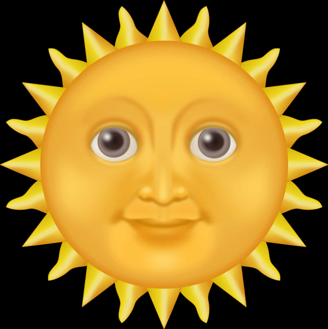 Sun Face Emoji