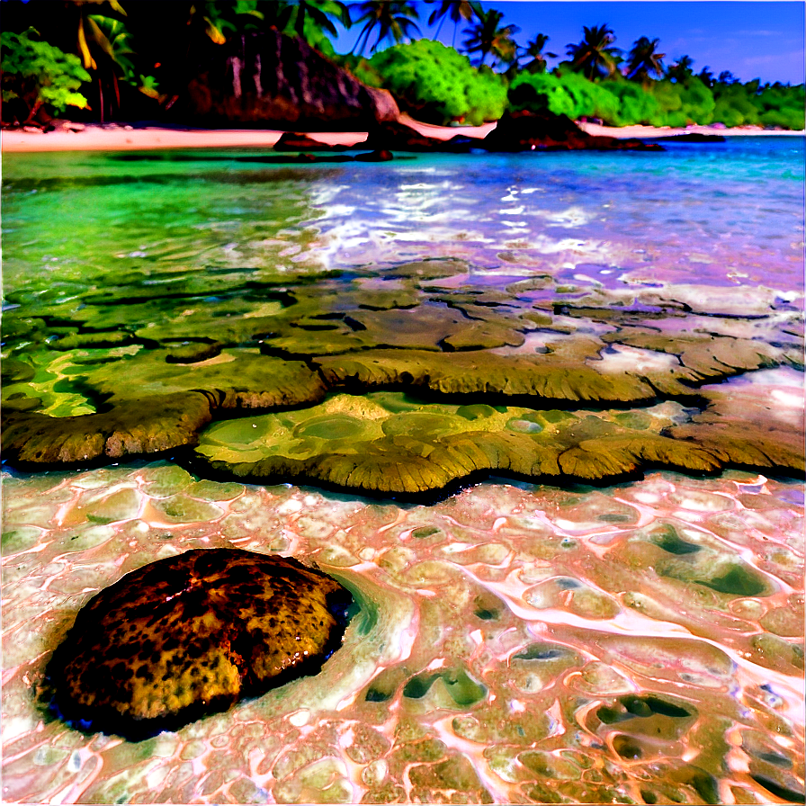 Sun-kissed Tropical Shoreline Png 38