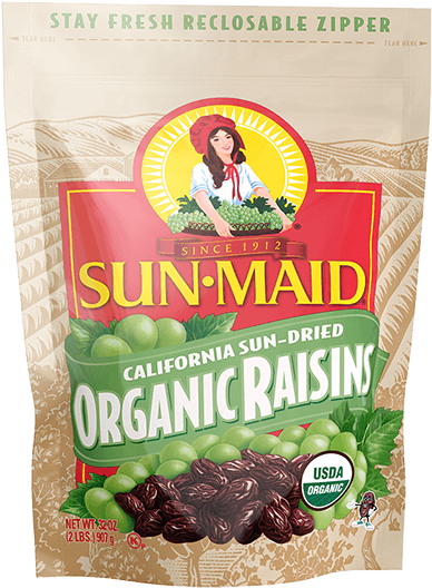 Sun Maid Organic Raisins Packaging